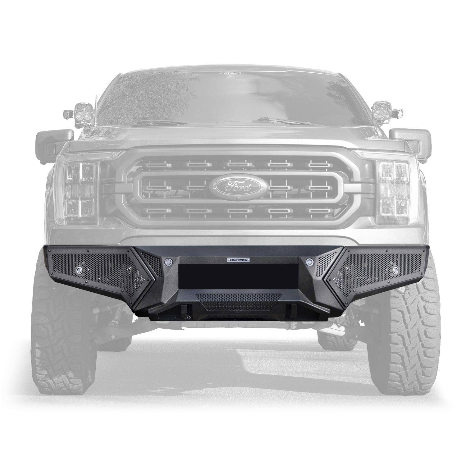 Go Rhino 34398T -  Element Front Bumper with Fixed Light Bar Mount - Textured Black