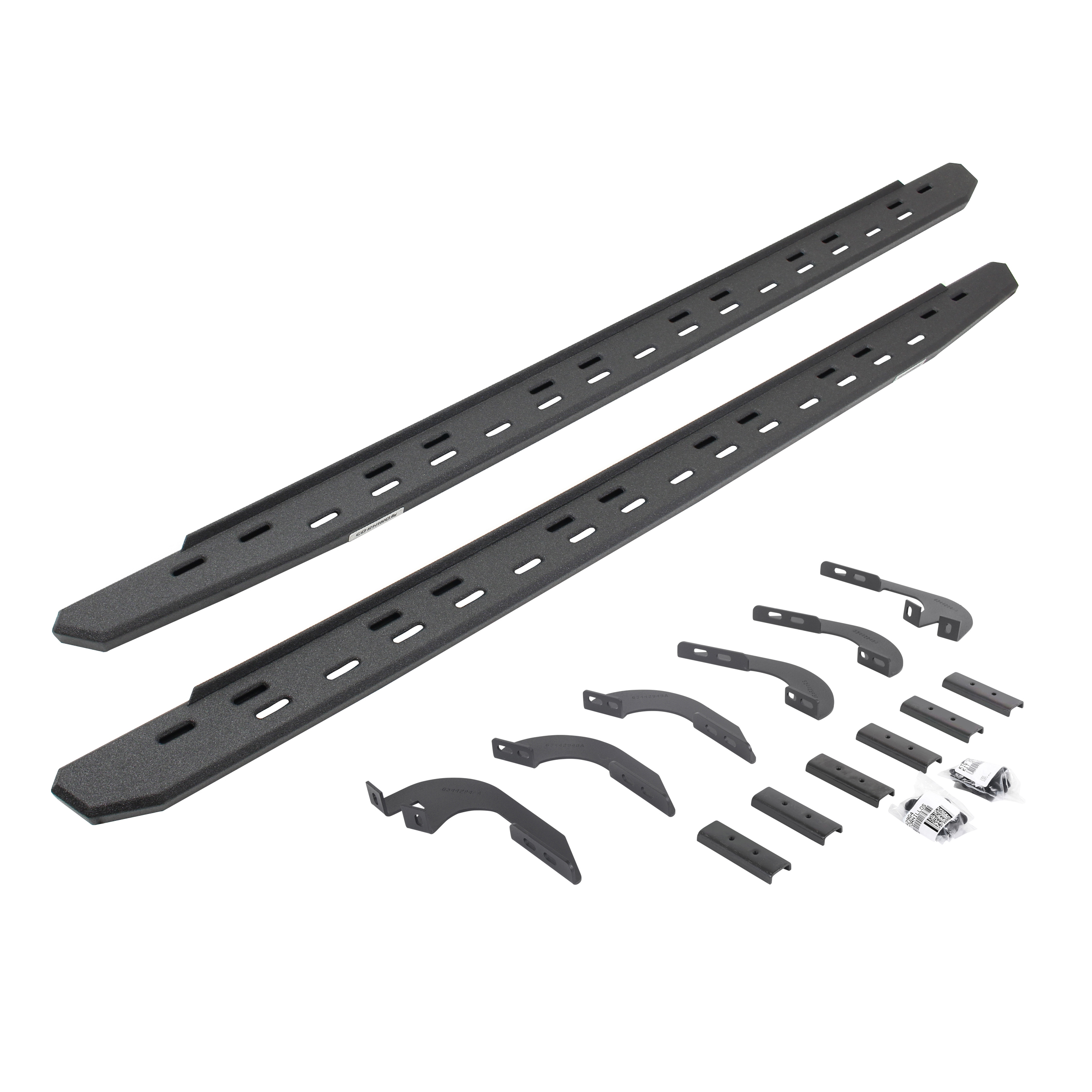 Go Rhino 69644568ST -  RB30 Running Boards W/ Brackets-Protective Bedliner Coating