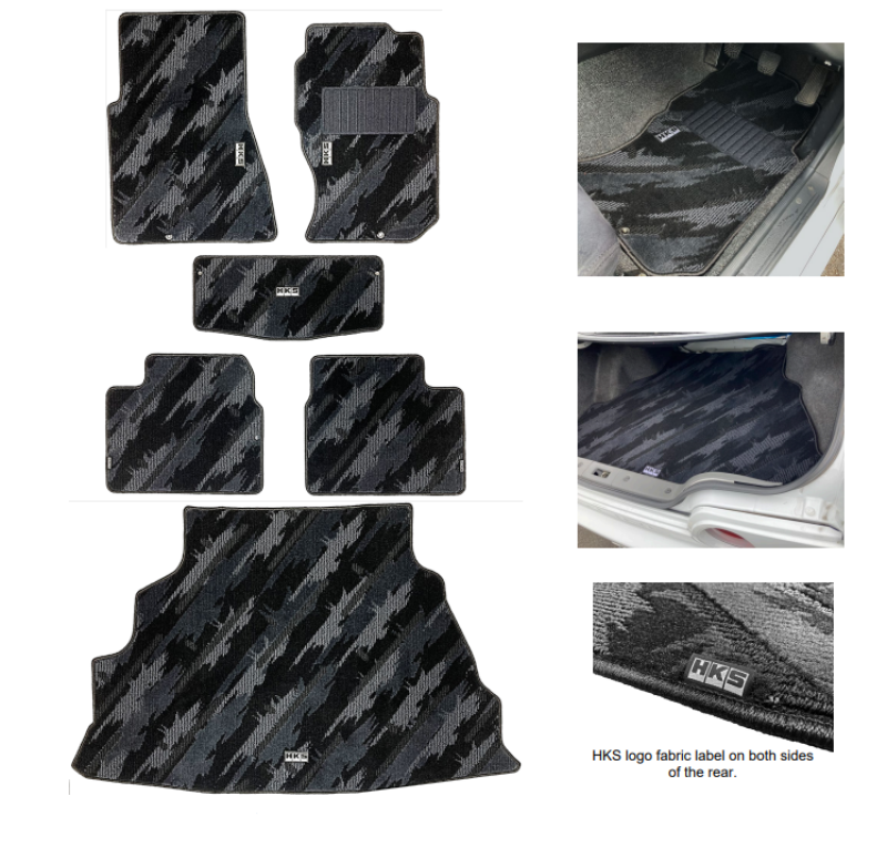 HKS 53001-AN036 - FLOOR MATS BNR32 FULL SET OCT RHD