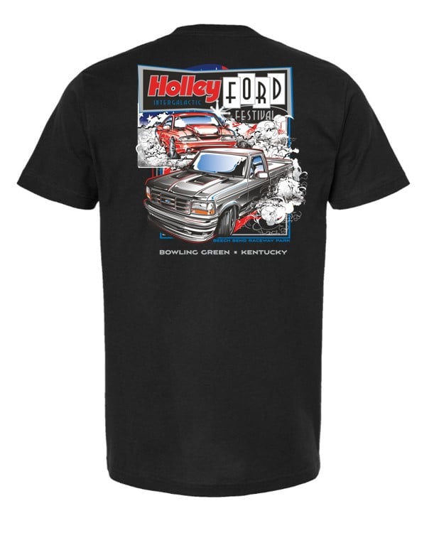 Holley 10505-SMHOL - Ford Fest Burnout Tee - Small - Black