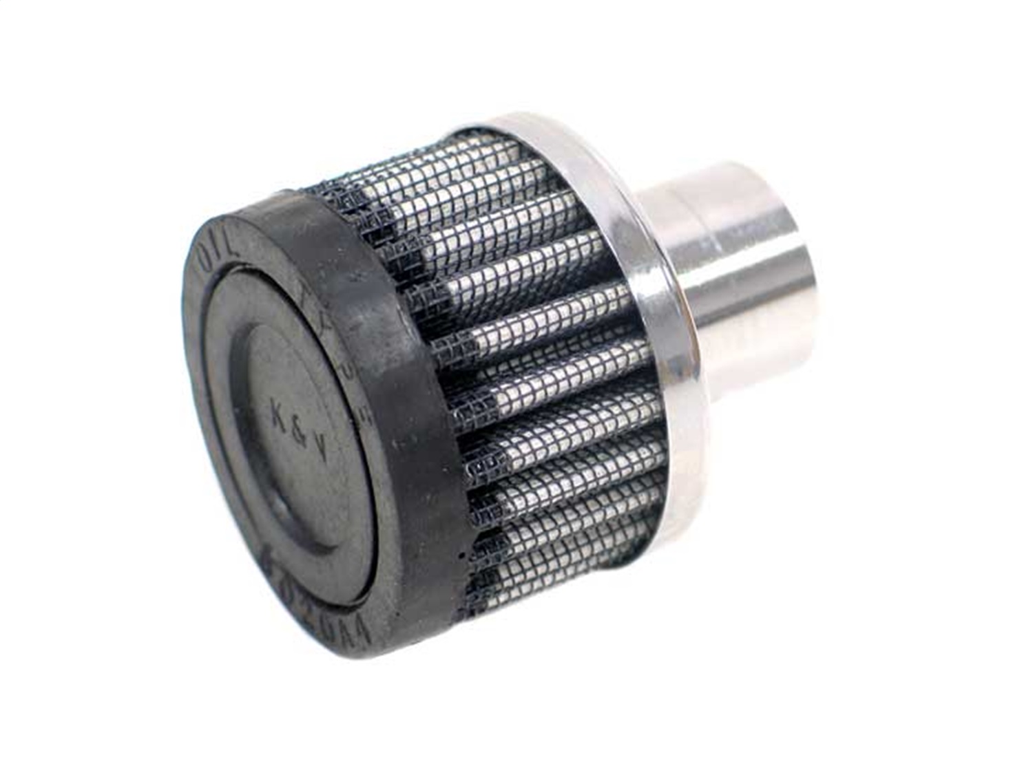 K&N 62-1040 - Steel Base Crankcase Vent Filter/Breather 1in Vent OD x 2in OD x 1.5in Height