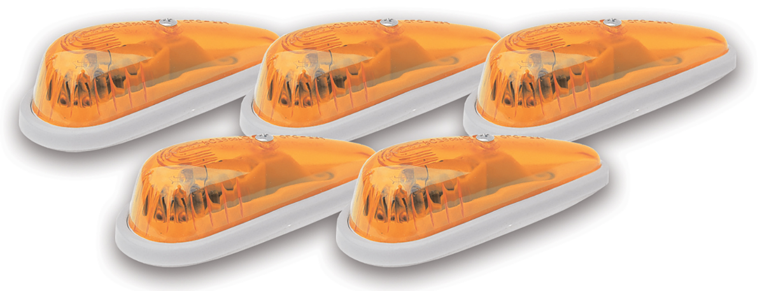 Pacer Performance 20-206 - LED Amber Teardrop Hi-5 Cab Roof Light Kit Pacer Performance 20-206 - LED Amber Teardrop Hi-5 Cab Roof Light Kit