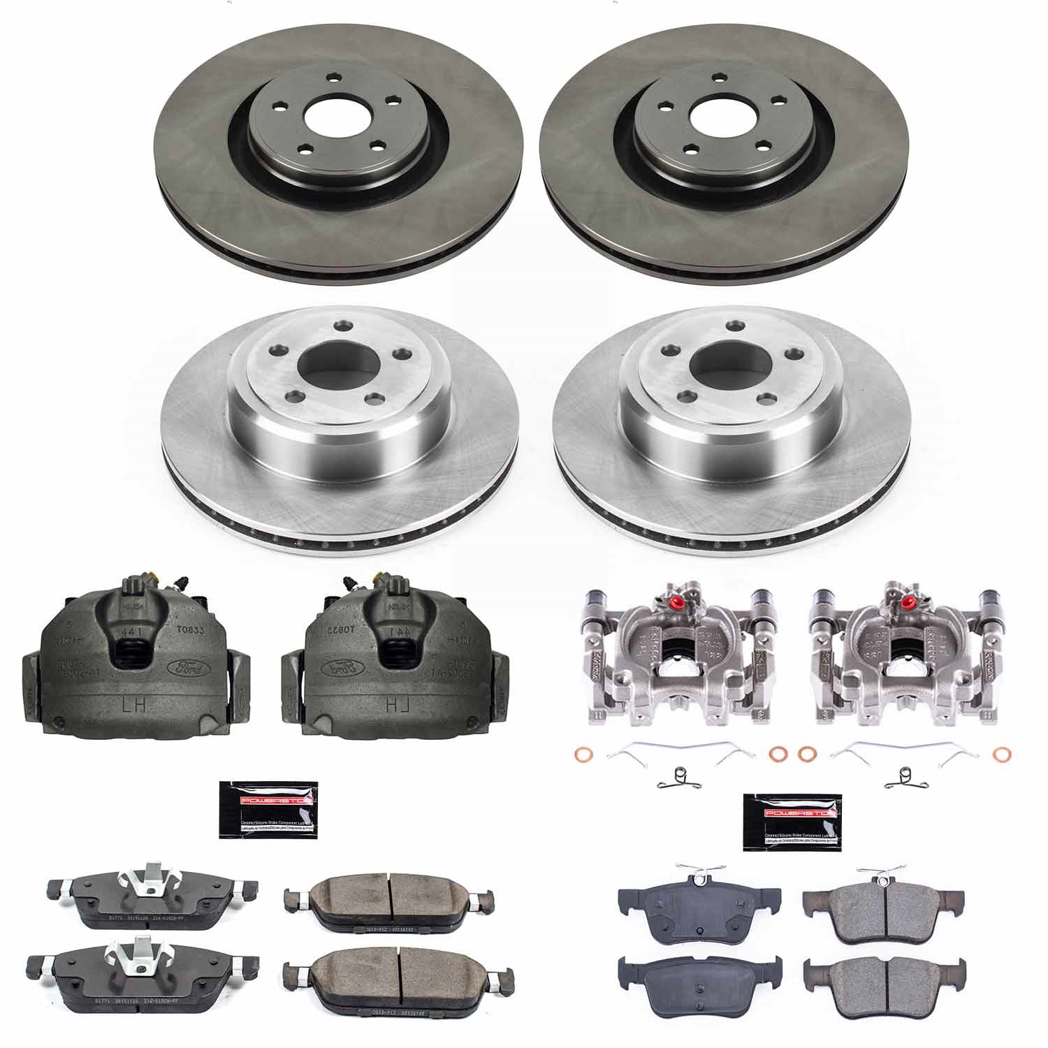 PowerStop KCOE7418 - Power Stop 15-16 Lincoln MKC Front and Rear Autospecialty Kit w/Calipers PowerStop KCOE7418 - Power Stop 15-16 Lincoln MKC Front and Rear Autospecialty Kit w/Calipers