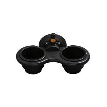 SeaSucker MC5301B - Cup Holder - Suction Cup Mount - Wall Mount - Two Cup Capacity - Plastic - Black - Each