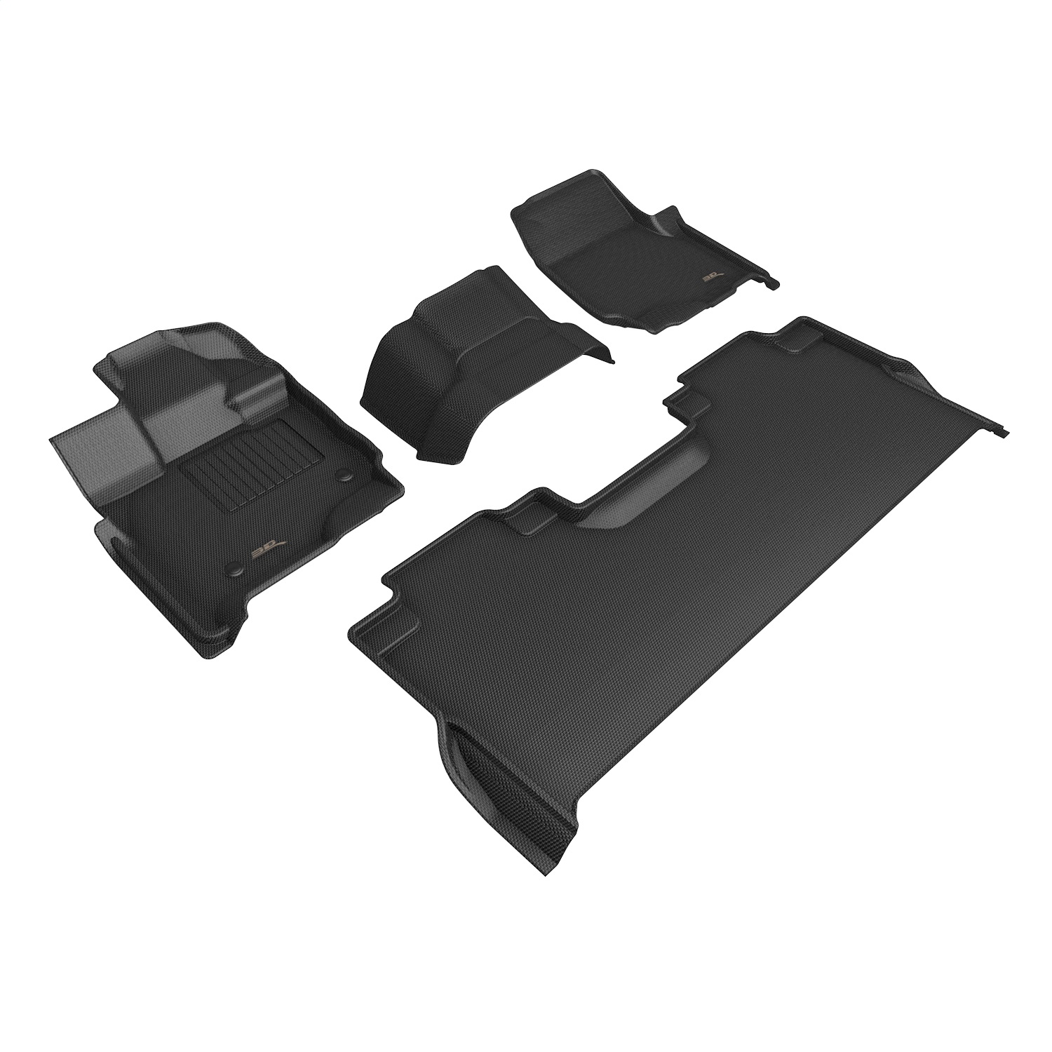 3D MAXpider L1FR17001509 - KAGU Floor Mat; Black; 4 pc.; 2 pc. Front Row; 2 pc. 2nd Row; 3D MAXpider L1FR17001509 - KAGU Floor Mat; Black; 4 pc.; 2 pc. Front Row; 2 pc. 2nd Row;