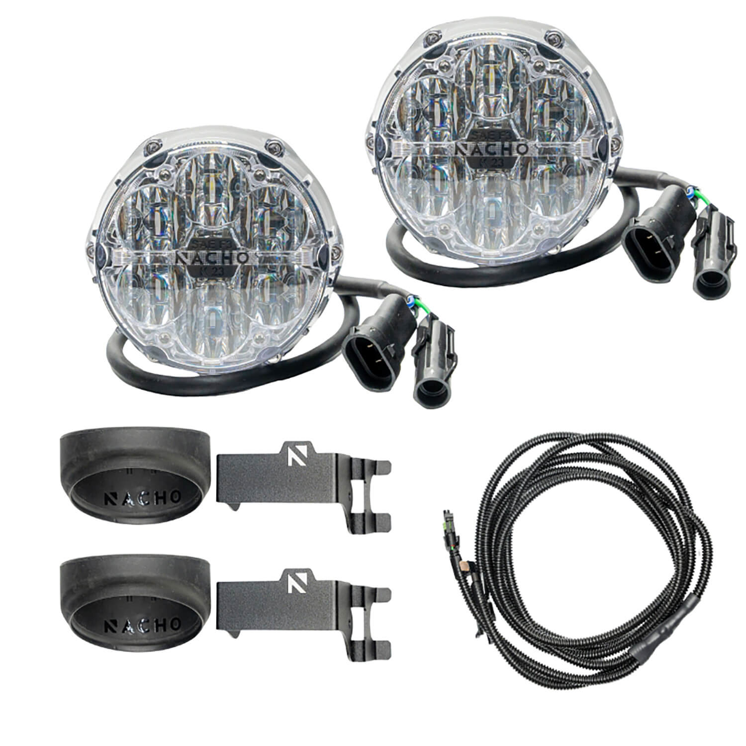 ARB V3TO1KWSO - Toyota Nacho SAE Only Plug N Play Fog Light Kit - White