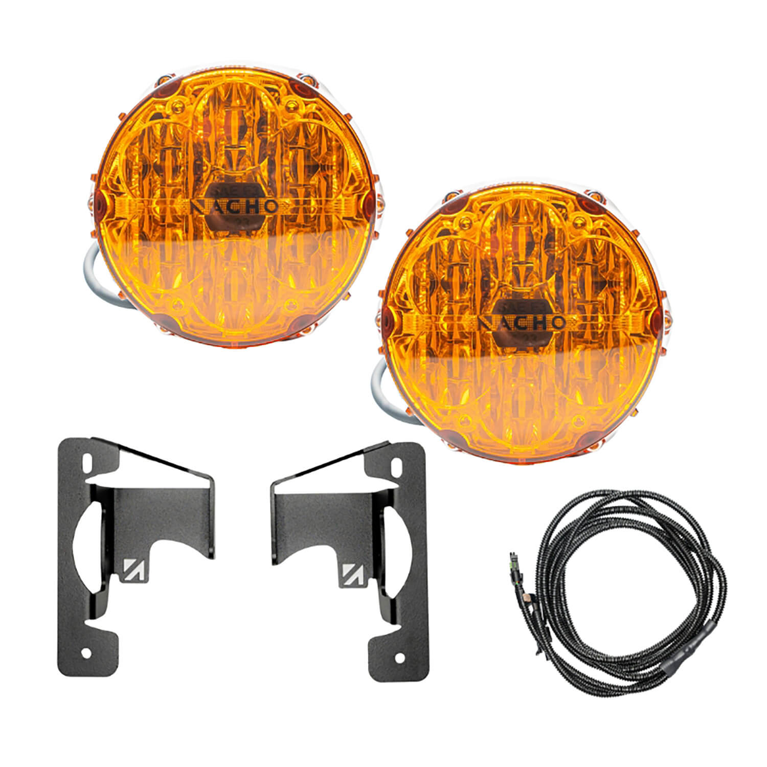 ARB V3JW2KASO - Jeep JL/JT Nacho SAE Only Amber Plug N Play Fog Light Kit (Bumper Kit)