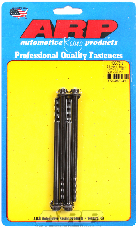 ARP 100-7516 - Merlin block, Brodix head SB 12pt valve cover bolt kit