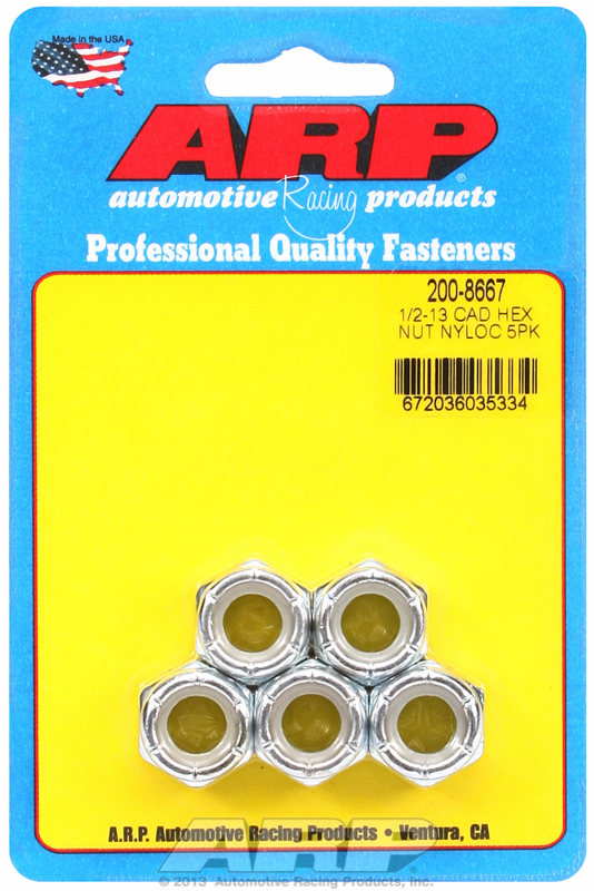ARP 200-8667 - 1/2-13 cad coarse nyloc hex nut kit