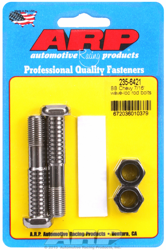 ARP 235-6421 - BB Chevy 7/16in pro wave-loc 2pk rod bolt kit