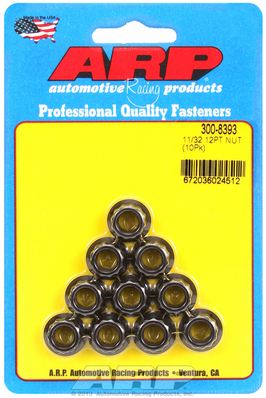 ARP 300-8393 - 11/32-24 12pt nut kit ARP 300-8393 - 11/32-24 12pt nut kit