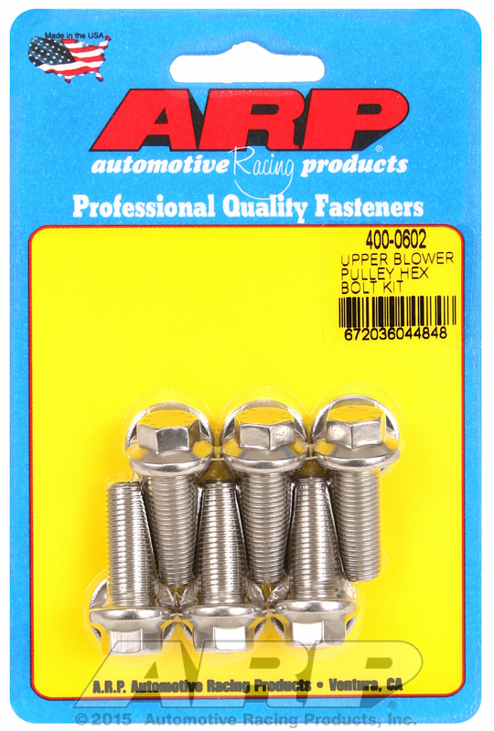 ARP 400-0602 - Upper blower pulley SS hex bolt kit