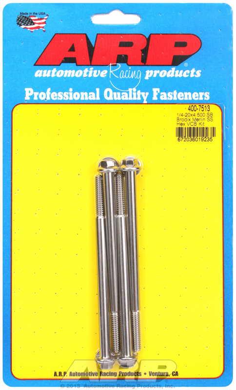 ARP 400-7513 - Merlin block, Brodix head SB  hex valve cover bolt kit