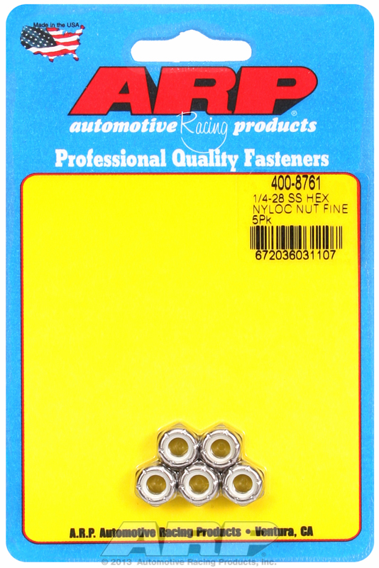 ARP 400-8761 - 1/4-28 SS fine nyloc hex nut kit