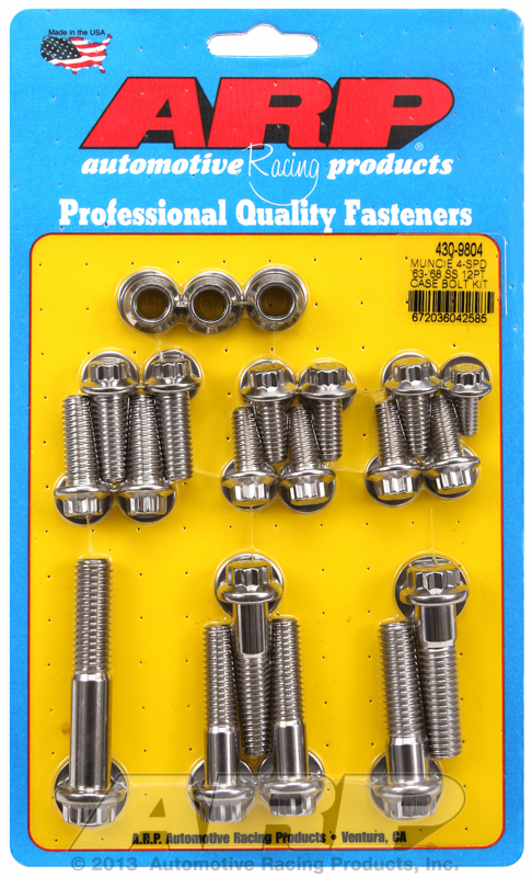 ARP 430-9804 - Muncie 4-spd '63-'68 SS 12pt trans case bolt kit ARP 430-9804 - Muncie 4-spd '63-'68 SS 12pt trans case bolt kit