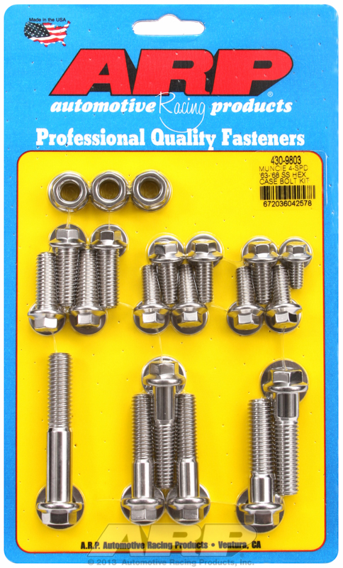 ARP 430-9803 - Muncie 4-spd '63-'68 SS hex trans case bolt kit ARP 430-9803 - Muncie 4-spd '63-'68 SS hex trans case bolt kit