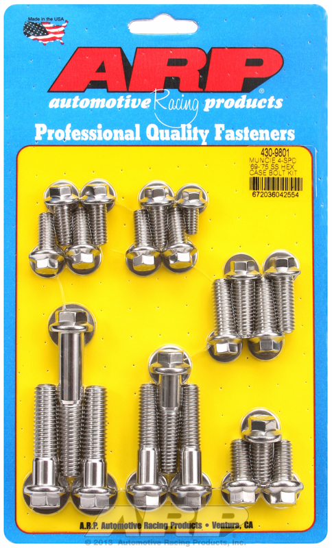 ARP 430-9801 - Muncie 4-spd '69-'75 SS hex trans case bolt kit ARP 430-9801 - Muncie 4-spd '69-'75 SS hex trans case bolt kit