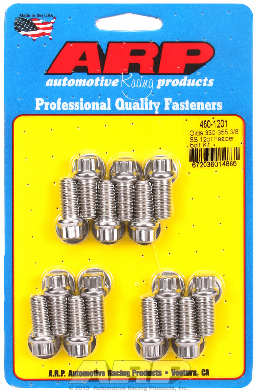 ARP 480-1201 - Olds 330-455 3/8in SS 12pt header bolt kit ARP 480-1201 - Olds 330-455 3/8in SS 12pt header bolt kit