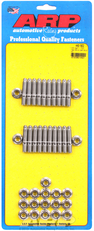 ARP 445-1902 - KB Hemi 1.700in SS hex oil pan stud kit ARP 445-1902 - KB Hemi 1.700in SS hex oil pan stud kit