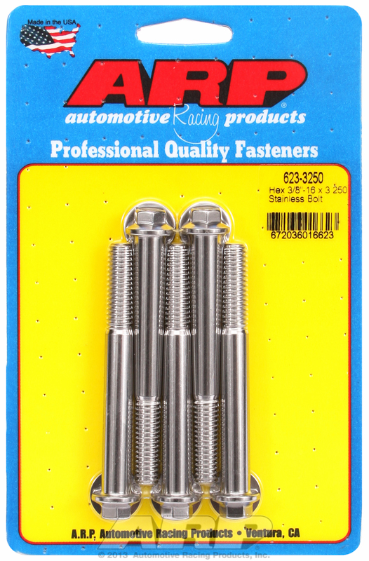 ARP 623-3250 - 3/8-16 x 3.250 hex SS bolts