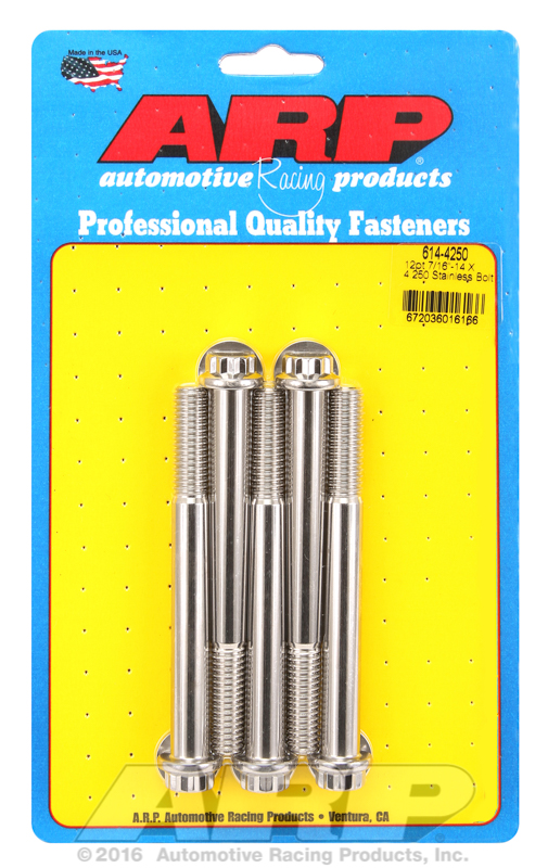 ARP 614-4250 - 7/16-14 X 4.250 12pt 1/2 wrenching SS bolts