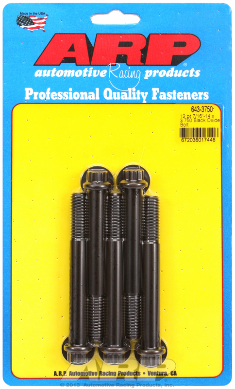 ARP 643-3750 - 7/16-14 x 3.750 12pt black oxide bolts ARP 643-3750 - 7/16-14 x 3.750 12pt black oxide bolts