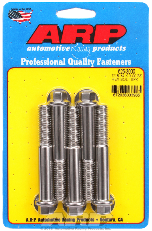 ARP 626-3000 - 7/16-14 X 3.000 hex SS bolts