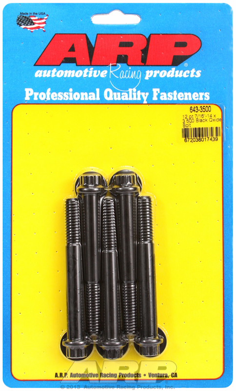 ARP 643-3500 - 7/16-14 x 3.500 12pt black oxide bolts
