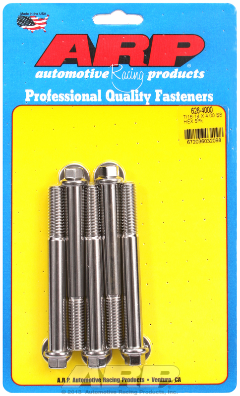 ARP 626-4000 - 7/16-14 X 4.000 hex SS bolts