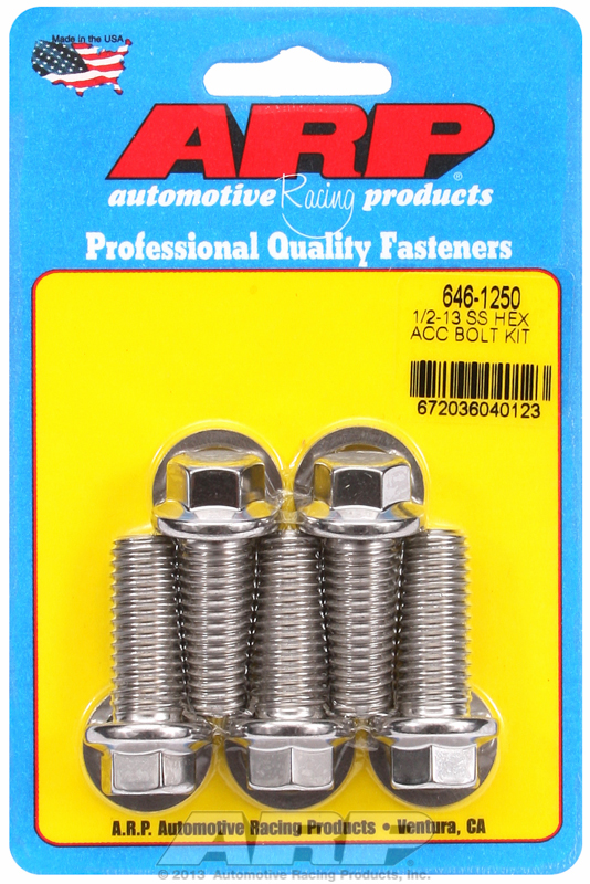 ARP 646-1250 - 1/2-13 X 1.250 hex SS bolts ARP 646-1250 - 1/2-13 X 1.250 hex SS bolts
