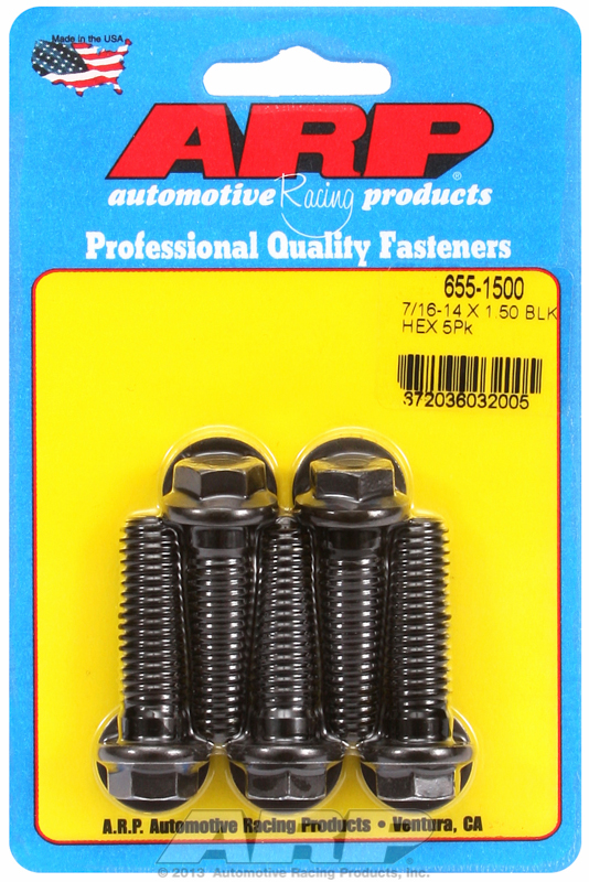 ARP 655-1500 - 7/16-14 X 1.500 hex 1/2 wrenching black oxide bolts ARP 655-1500 - 7/16-14 X 1.500 hex 1/2 wrenching black oxide bolts