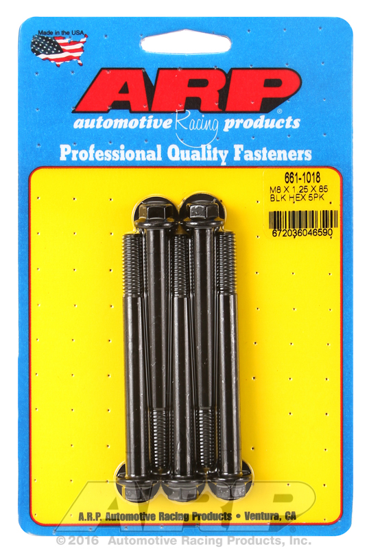 ARP 661-1018 - M8 x 1.25 x 85 hex black oxide bolts