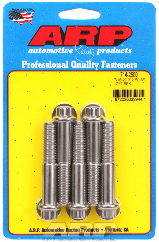 ARP 714-2500 - 7/16-20 x 2.500 12pt SS bolts ARP 714-2500 - 7/16-20 x 2.500 12pt SS bolts