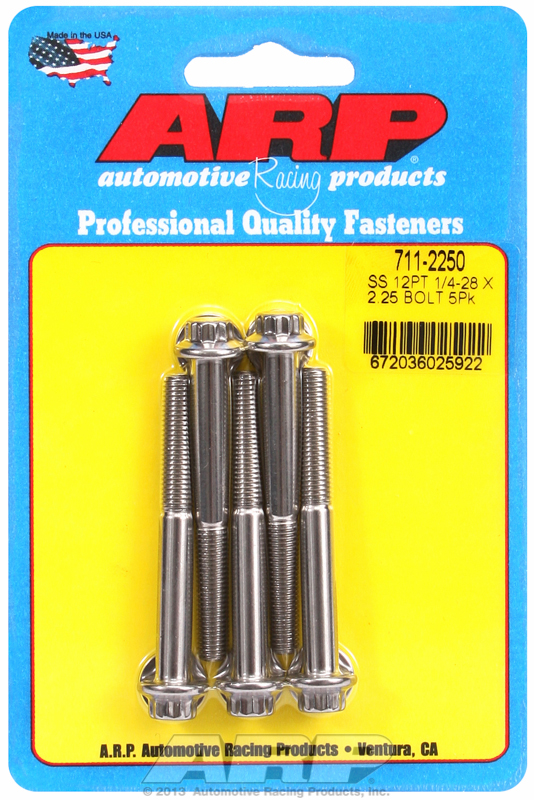 ARP 711-2250 - 1/4-28 x 2.250 12pt SS bolts