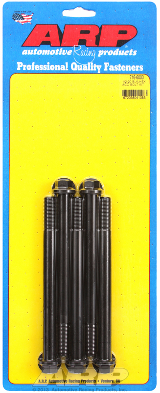ARP 716-6000 - 1/2-20 x 6.000 hex black oxide bolts