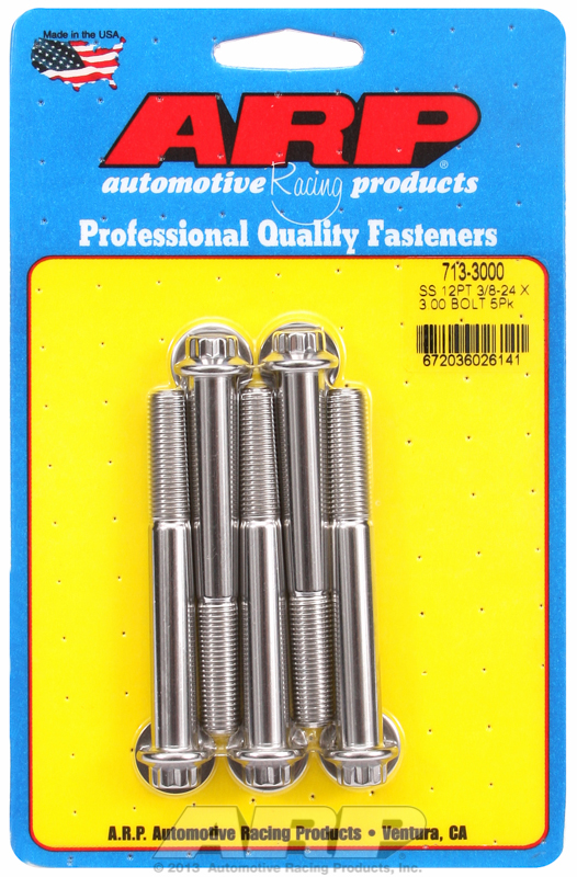 ARP 713-3000 - 3/8-24 x 3.000 12pt SS bolts