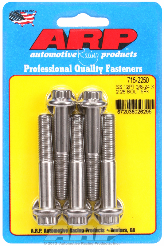ARP 715-2250 - 3/8-24 x 2.250 12pt 7/16 wrenching SS bolts