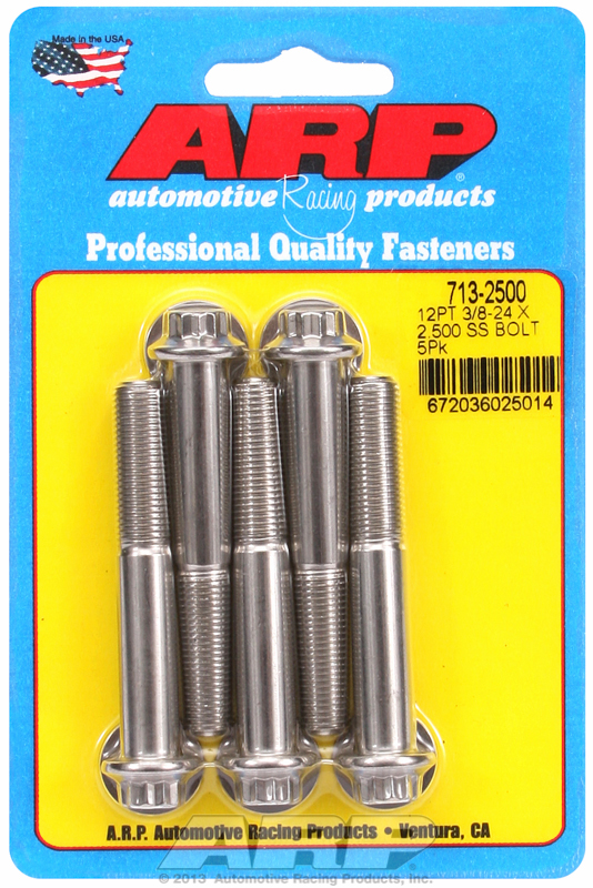 ARP 713-2500 - 3/8in -24 x 2.500 12pt SS Bolts (5/pkg)