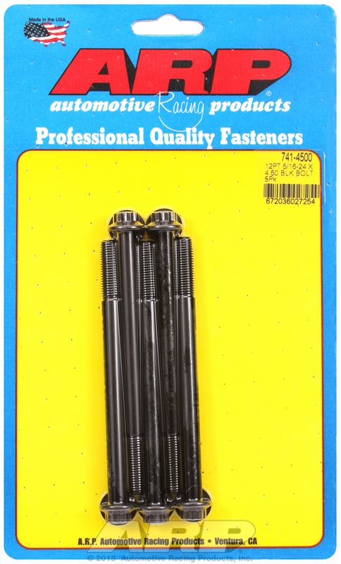 ARP 741-4500 - 5/16-24 x 4.500 12pt black oxide bolts