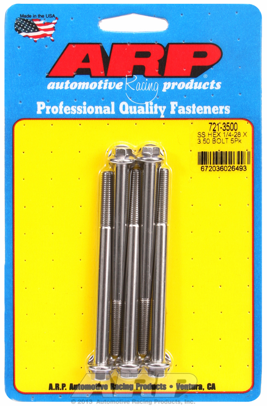 ARP 721-3500 - 1/4-28 x 3.500 hex SS bolts