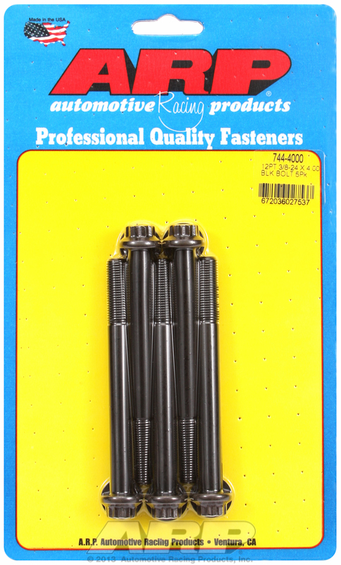 ARP 744-4000 - 3/8-24 x 4.000 12pt 7/16 wrenching black oxide bolts