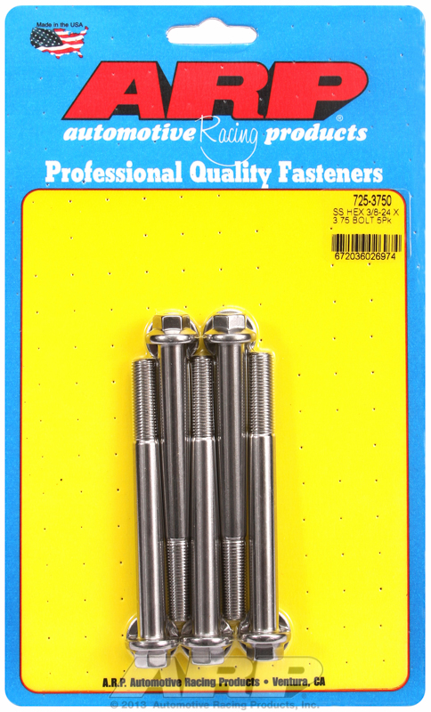 ARP 725-3750 - 3/8-24 x 3.750 hex 7/16 wrenching SS bolts