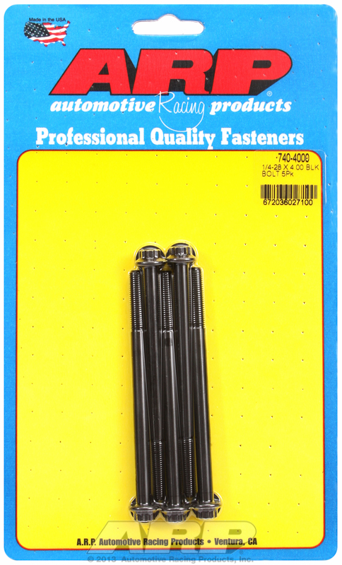 ARP 740-4000 - 1/4-28 x 4.000 12pt black oxide bolts ARP 740-4000 - 1/4-28 x 4.000 12pt black oxide bolts