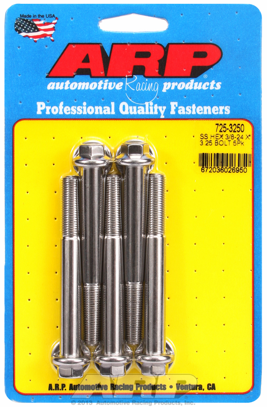 ARP 725-3250 - 3/8-24 x 3.250 hex 7/16 wrenching SS bolts ARP 725-3250 - 3/8-24 x 3.250 hex 7/16 wrenching SS bolts