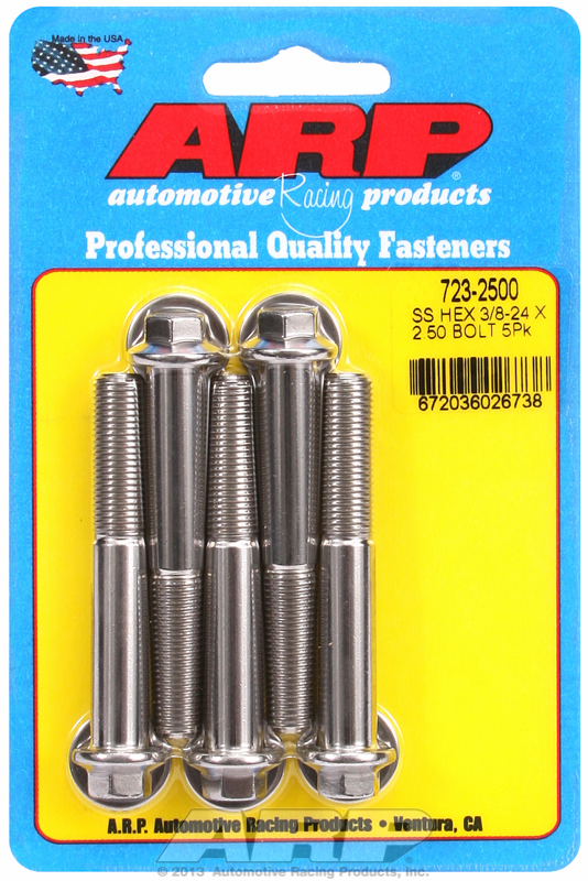 ARP 723-2500 - 3/8-24 x 2.500 hex SS bolts