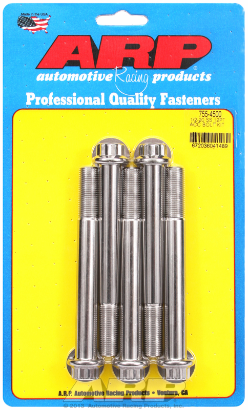 ARP 755-4500 - 1/2-20 x 4.500 12pt SS bolts ARP 755-4500 - 1/2-20 x 4.500 12pt SS bolts