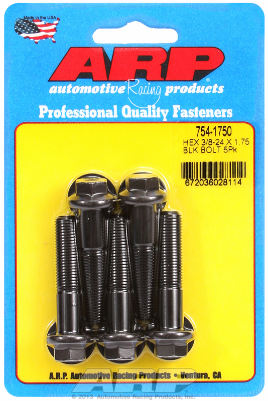ARP 754-1750 - 3/8-24 x 1.750 hex 7/16 wrenching black oxide bolts ARP 754-1750 - 3/8-24 x 1.750 hex 7/16 wrenching black oxide bolts