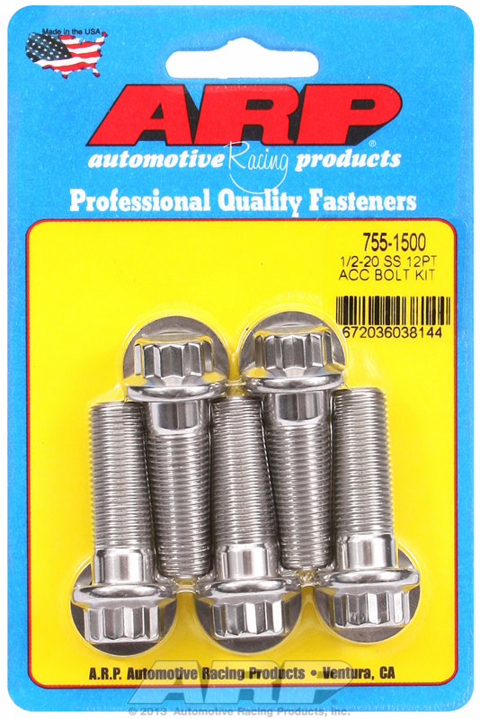 ARP 755-1500 - 1/2-20 x 1.500 12pt SS Bolts (5/pkg)