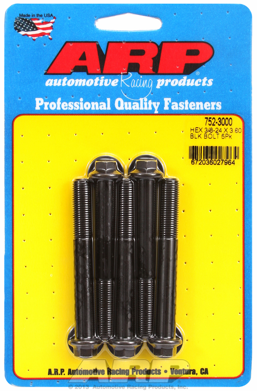 ARP 752-3000 - 3/8-24 x 3.000 hex black oxide bolts
