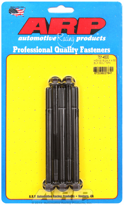 ARP 751-4500 - 5/16-24 x 4.500 hex black oxide bolts